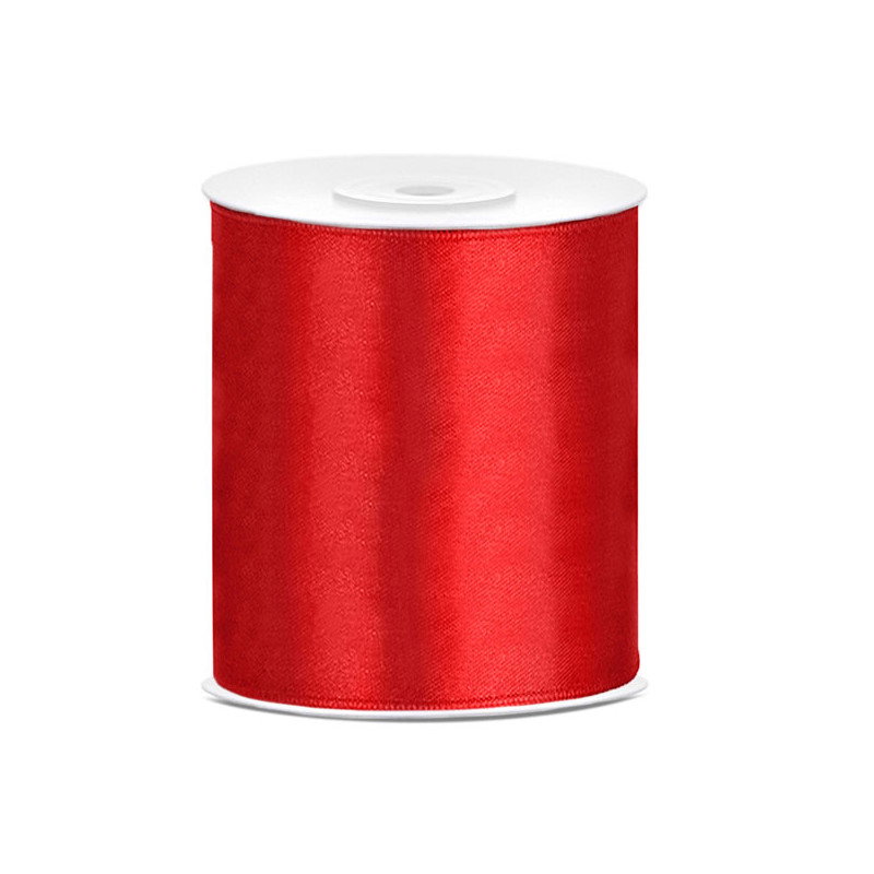 Köp rött satinband till paket & dekoration - 25 meter