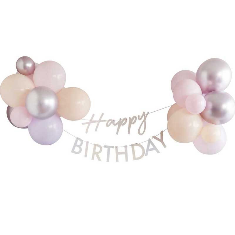 happy birthday ballong girlang cerise main image 0