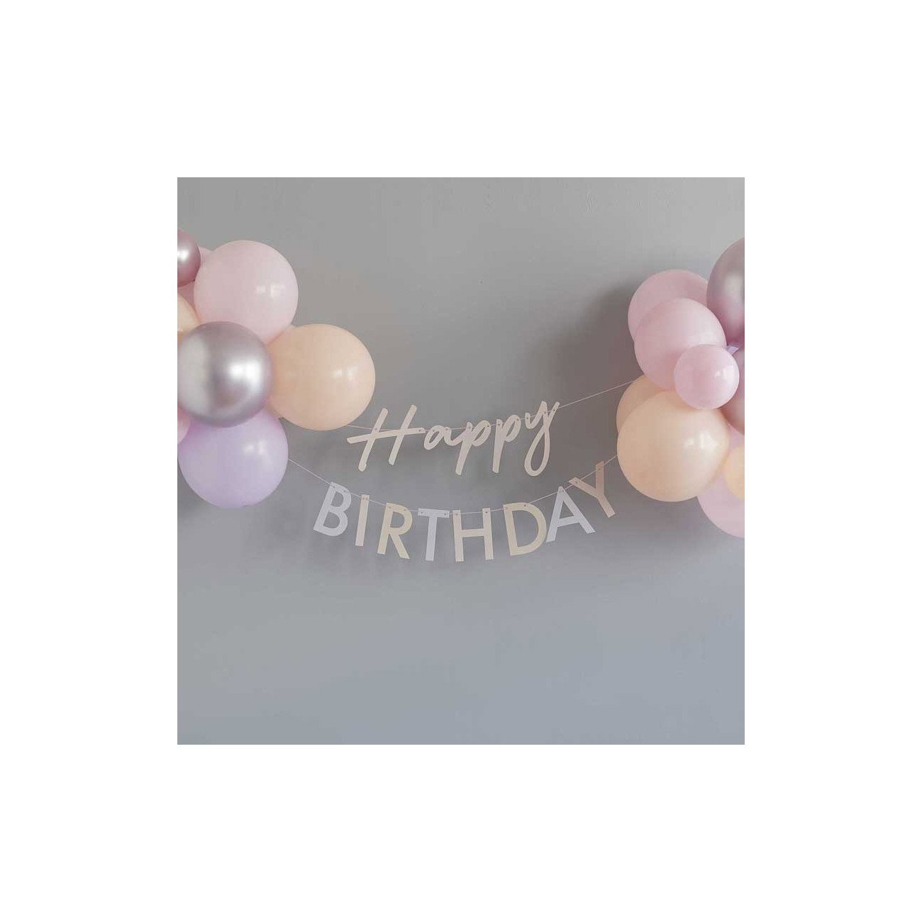 Happy Birthday folieballong girlang regnbåge main image 0