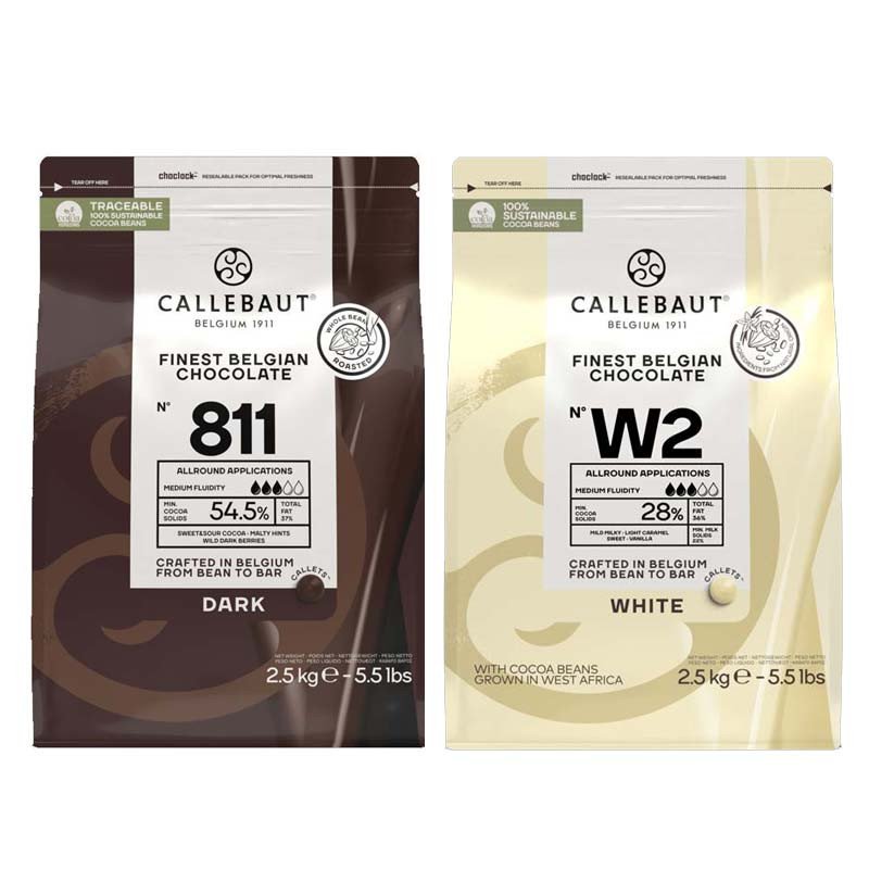 Vit & Mörk Choklad 5 kg - Callebaut