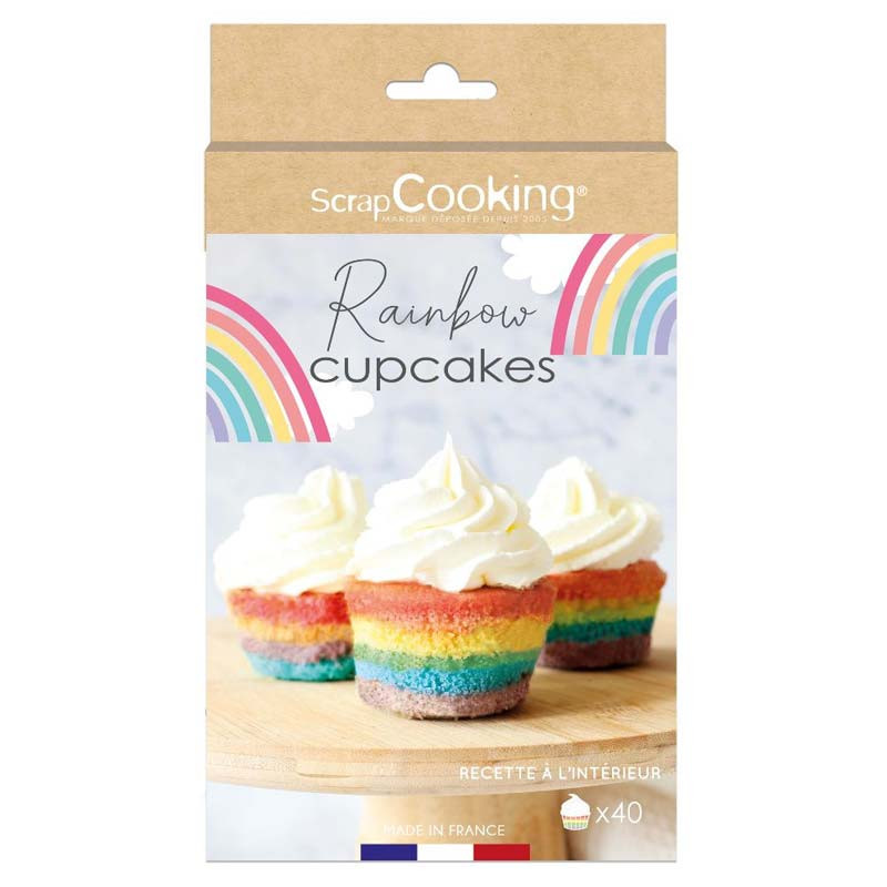 Bakmix Regnbågscupcakes - ScrapCooking