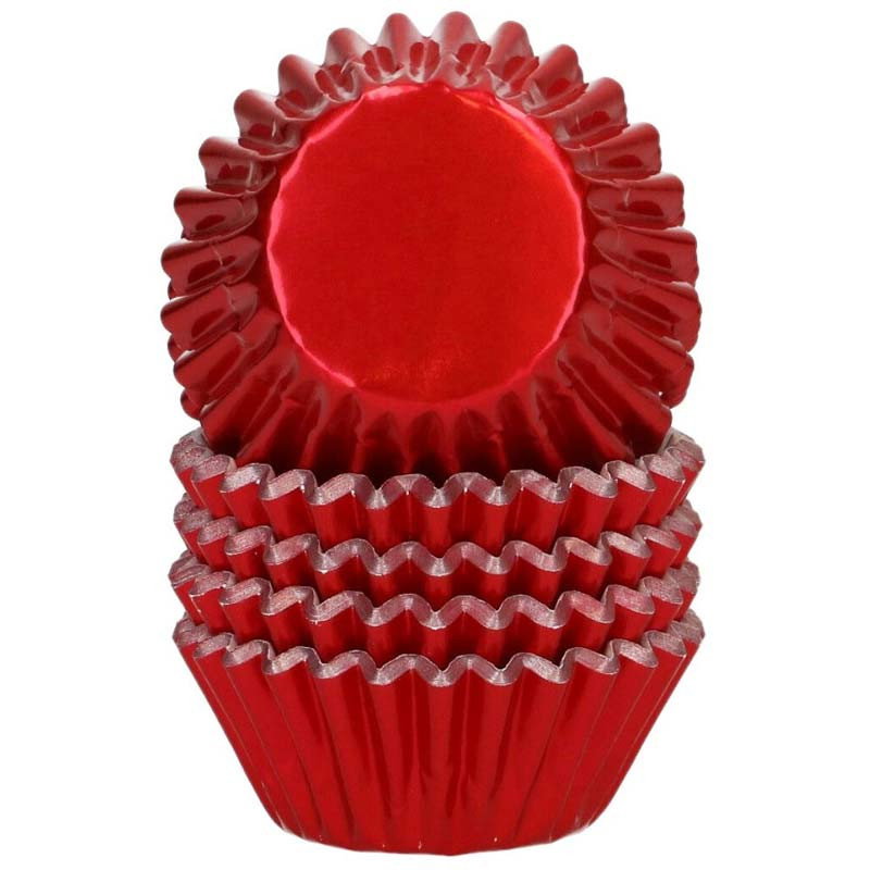 Köp Wilton Mini Cupcakeformar Metallic Röd – 160 st