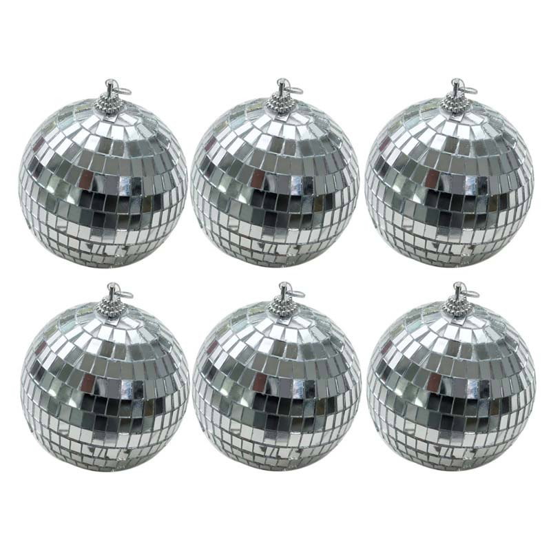 Köp Disco Ball Set Silver – 6-pack discokulor 8 cm