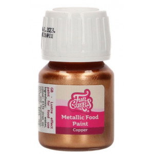 Ätbar metallicfärg, koppar - FunCakes
