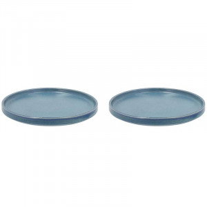 Tallrik Fjord, 2-pack, 26,5cm, blå - Villa Collection