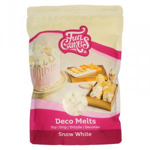 Deco Melts Naturligt Vit, Snow White, 1 kg - FunCakes