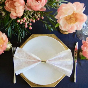Servettringar i papper, guld - PartyDeco
