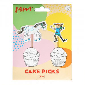 Cupcake Toppers Pippi kalas, 10 st