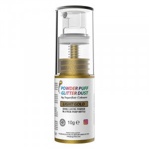 Ätbar glitterspray, ljus guld - Sugarflair