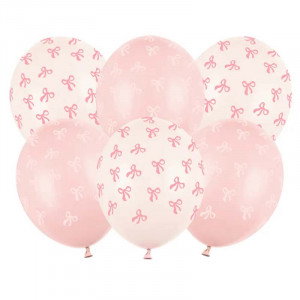 Ballonger Rosetter rosa, 6-pack - PartyDeco
