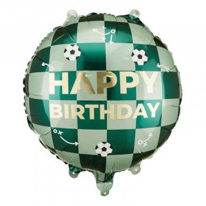 Folieballong Happy Birthday fotboll - PartyDeco