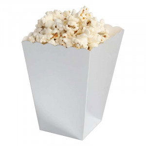Popcornbägare silver, 6-pack