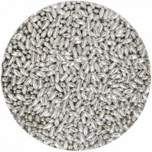 Risformat strössel metallic silver - FunCakes
