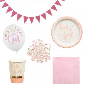 Baby girl paket till babyshower/dop, 8 pers