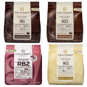 Mörk, vit, rosa och mjölkchoklad - Callebaut