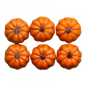 Dekorationspumpor Orange, 6-pack