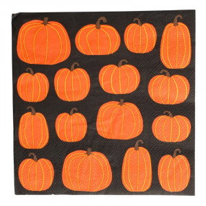 Halloween Servetter med Pumpor – 16-pack