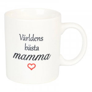 Mugg - Världens Bästa Mamma, Matt Vit