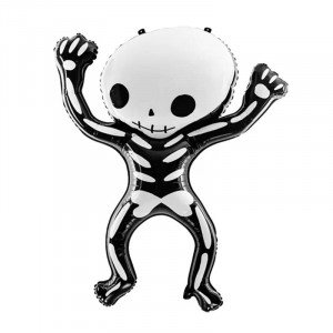 Figurballong Skelett, 84 x 100 cm - PartyDeco