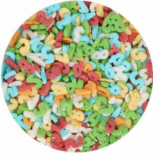Strösselmix Siffror, regnbågsfärger - FunCakes