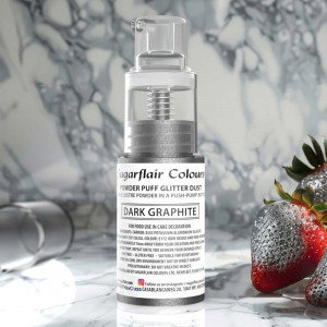 Ätbar glitterspray, mörk grafitgrå