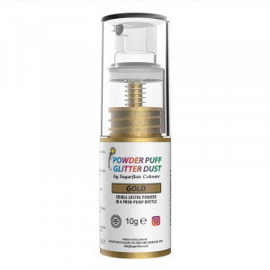 Ätbar glitterspray guld - Sugarflair