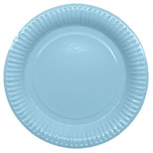 Papperstallrikar blå, Ø23 cm, 8-pack