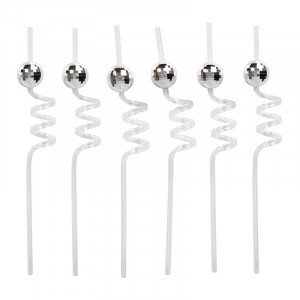 Återanvändbara Sugrör Discokula, 6-pack