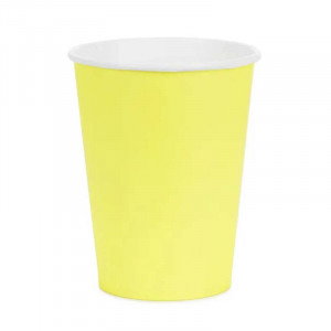 Pappersmuggar gul, 6-pack - PartyDeco