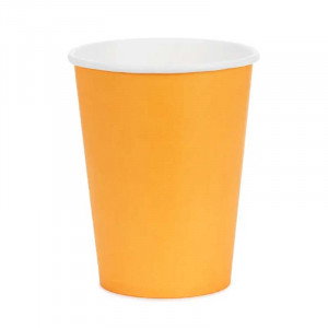 Pappersmuggar orange, 6-pack - PartyDeco