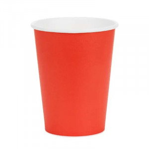 Pappersmuggar röd, 6-pack - PartyDeco