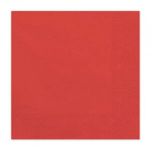 Servetter mörkröd, 20-pack - PartyDeco