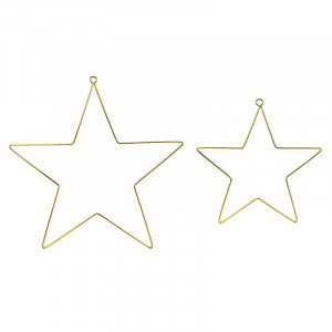 Dekorationsstjärnor guld - PartyDeco