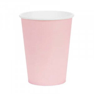 Pappersmuggar ljusrosa, 6-pack - PartyDeco