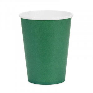 Pappersmuggar mörkgrön, 6-pack - PartyDeco