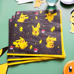 Servetter Pikachu, 16-pack
