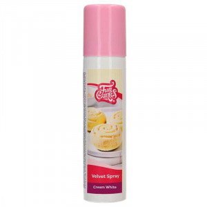 Sammetsspray Cream White - FunCakes