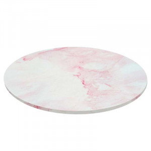 Tårtbricka rosa marmor Ø25 cm, masonit