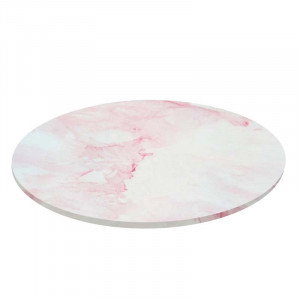 Tårtbricka rosa marmor Ø30 cm, masonit