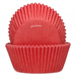Röda Muffinsformar, 48-pack - FunCakes