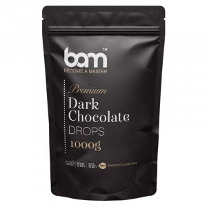 Mörk choklad knappar, 1 kg - BAM