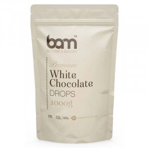 Vit choklad knappar, 1 kg - BAM