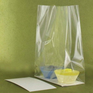 Cellofanpåsar med bricka, 3-pack - 18 x 11 x 36 cm