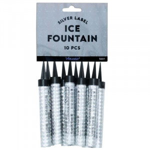 Isfackla till tårta silver, 10-pack