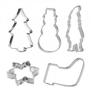 Set med Pepparkaksformar - Jultomte, gran, snögubbe m.m.