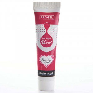 ProGel Ruby Röd Geléfärg - Rainbow Dust