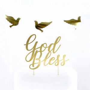 Cake Topper God Bless - PartyDeco