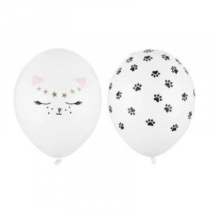 Ballonger Katt & tassar, 30 cm, 50-pack - PartyDeco