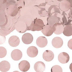Konfetti cirklar, roséguld - PartyDeco
