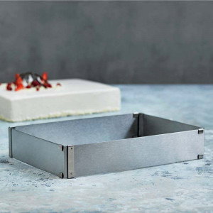 Justerbar bakform 28 x 18 x 5 cm, stål - Blomsterbergs
